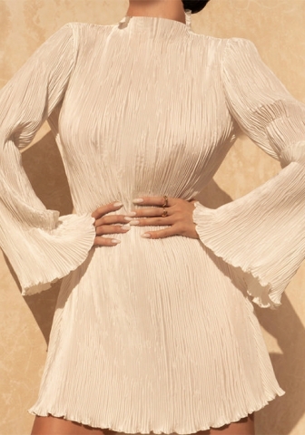 (Apricot)2022 Styles Women Fashion Spring&Winter TikTok&Instagram Styles Long Sleeve Mini Dress