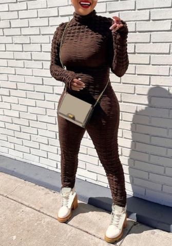 (Brown)2022 Styles Women Fashion Spring&Winter TikTok&Instagram Styles Solid Color Jumpsuit