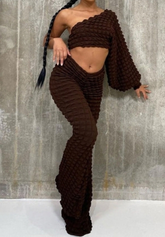 (Real Image)2022 Styles Women Fashion Spring&Winter TikTok&Instagram Styles Single Shoulder Two Piece Suit