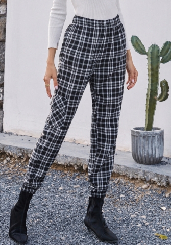(Real Image)2022 Styles Women Fashion Spring&Winter TikTok&Instagram Styles Print Plaid Long Pants