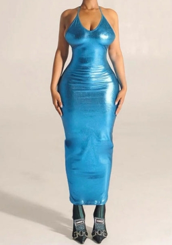 (Blue)2022 Styles Women Fashion Spring&Winter TikTok&Instagram Styles Strap Maxi Dress