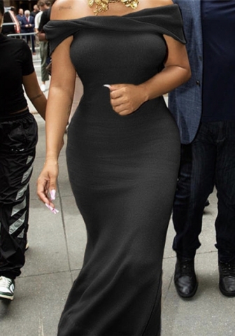 (Black)2022 Styles Women Fashion Spring&Winter TikTok&Instagram Styles Off Shoulder Maxi Dress