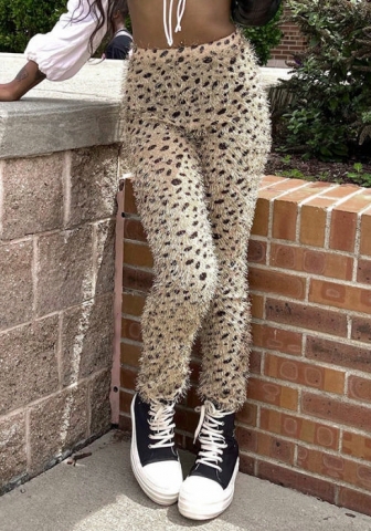 (Real Image)2022 Styles Women Fashion Spring&Winter TikTok&Instagram Styles Leopard Long Pants
