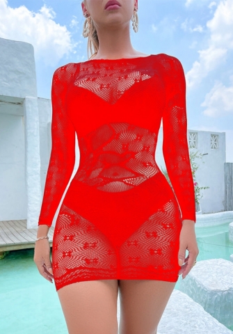 (Real Image)2022 Styles Women Fashion Spring&Winter TikTok&Instagram Styles Cut Out Long Sleeve Lace Mini Dress