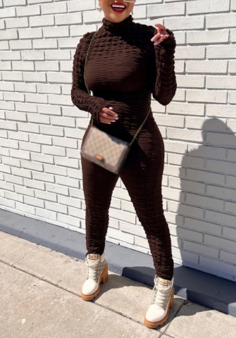 (Coffee)2022 Styles Women Fashion Spring&Winter TikTok&Instagram Styles Solid Color Jumpsuit