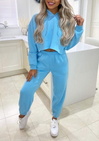 (Real Image)2022 Styles Women Fashion Spring&Winter TikTok&Instagram Styles Strap Solid Color Hoodie Two Piece Suit
