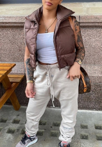 (Real Image)2022 Styles Women Fashion Spring&Winter TikTok&Instagram Styles Sleeveless Front Zipper Coats