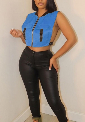 (Real Image)2022 Styles Women Fashion Spring&Winter TikTok&Instagram Styles Front Zipper Sleeveless Coat