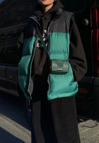 (Green)2022 Styles Women Fashion Spring&Winter TikTok&Instagram Styles Contrast Color Sleeveless Coats