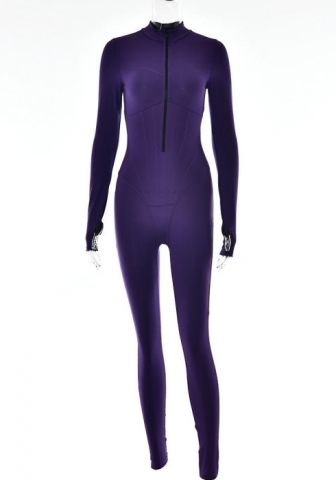 (Real Image)2022 Styles Women Fashion Spring&Winter TikTok&Instagram Styles Solid Color Long Sleeve Jumpsuit