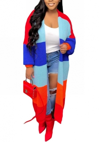 (Real Image)2022 Styles Women Sexy Spring&Winter TikTok&Instagram Styles  Contrast Color Sweater Long Coats