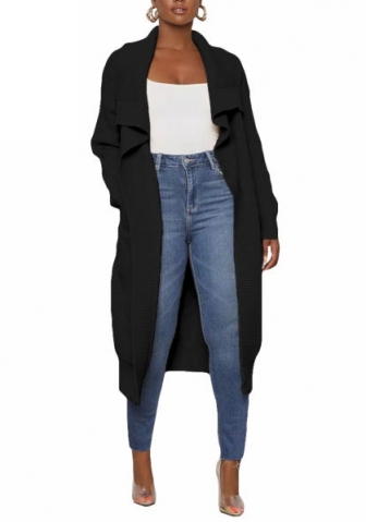 (Black)2022 Styles Women Sexy Spring&Winter TikTok&Instagram Styles Open Solid Color Coats