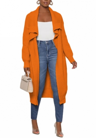 (Orange)2022 Styles Women Sexy Spring&Winter TikTok&Instagram Styles Open Solid Color Coats