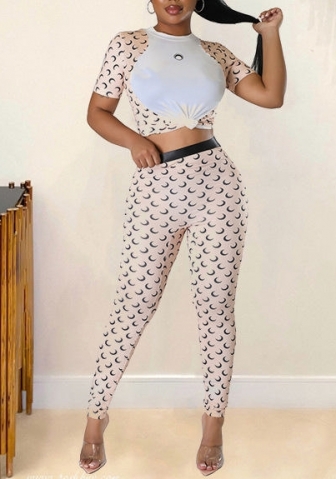 (Real Image)2022 Styles Women Sexy Spring&Winter TikTok&Instagram Styles Print Two Piece Suit