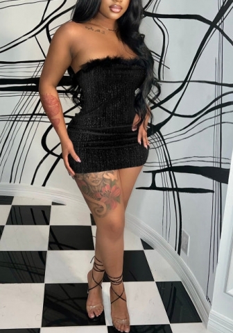 (Real Image)2022 Styles Women Sexy Spring&Winter TikTok&Instagram Styles Off Shoulder Mini Dress