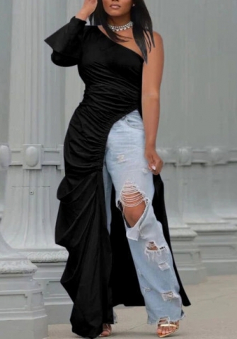 (Black)2022 Styles Women Sexy Spring&Winter TikTok&Instagram Styles Irregular Maxi Dress