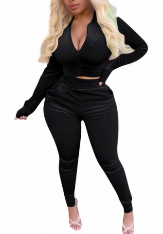 (Real Image)2022 Styles Women Sexy Spring&Winter TikTok&Instagram Styles Velvet Two Piece Suit