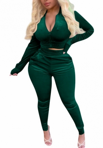 (Real Image)2022 Styles Women Sexy Spring&Winter TikTok&Instagram Styles Velvet Two Piece Suit