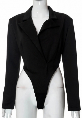 (Real Image)2022 Styles Women Sexy Spring&Winter TikTok&Instagram Styles Black Long Sleeve Backless Bodysuit