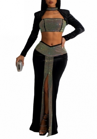 (Black)2022 Styles Women Sexy Spring&Winter TikTok&Instagram Styles Sequin Maxi Dress