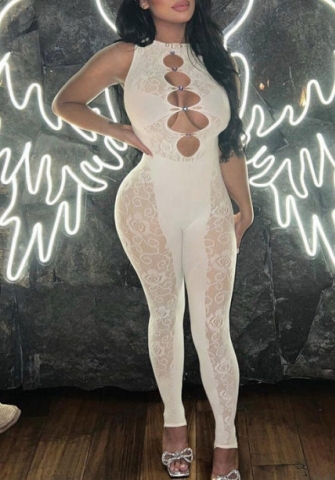 (White)2022 Styles Women Sexy Spring&Winter TikTok&Instagram Styles Lace Jumpsuit