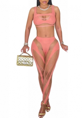 (Real Image)2022 Styles Women Sexy Spring&Winter TikTok&Instagram Styles Mesh Two Piece Suit