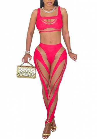 (Rose)2022 Styles Women Sexy Spring&Winter TikTok&Instagram Styles Mesh Two Piece Suit