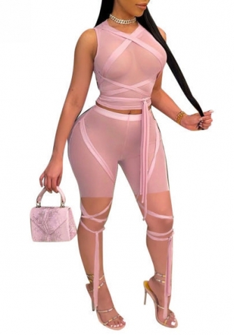 (Real Image)2022 Styles Women Sexy Spring&Winter TikTok&Instagram Styles Mesh Short Two Piece Suit