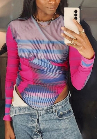 (Real Image)2022 Styles Women Sexy Spring&Winter TikTok&Instagram Styles Print Long Sleeve Bodysuit