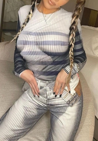 (White)2022 Styles Women Sexy Spring&Winter TikTok&Instagram Styles Print Long Sleeve Bodysuit