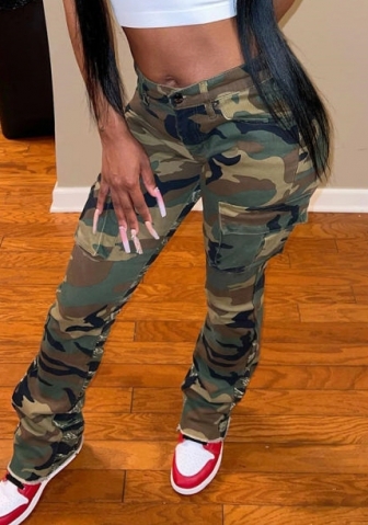 (Real Image)2022 Styles Women Sexy Spring&Winter TikTok&Instagram Styles Camouflage Long Pants