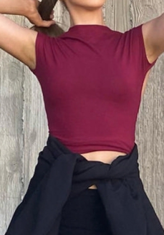 (Red)(Real Image)2022 Styles Women Sexy Spring&Winter TikTok&Instagram Styles Backless Tee