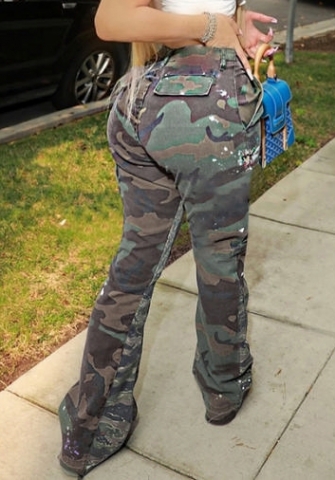 (Real Image)2022 Styles Women Sexy Spring&Winter TikTok&Instagram Styles Camouflage Long Pants