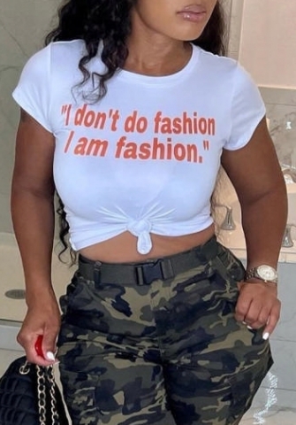 (Real Image)2022 Styles Women Sexy Spring&Winter TikTok&Instagram Styles Print Short Sleeve Tee
