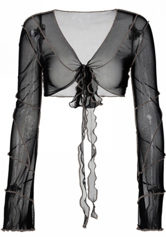 (Real Image)2022 Styles Women Sexy Spring&Winter TikTok&Instagram Styles Mesh Long Sleeve Tank Tops