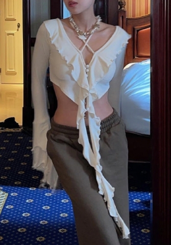 (Real Image)2022 Styles Women Sexy Spring&Winter TikTok&Instagram Styles Chiffon Irregular Tank Tops