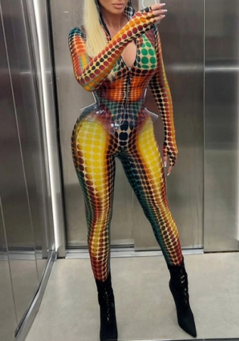 (Real Image)2022 Styles Women Sexy Spring&Winter TikTok&Instagram Styles Print Hoodie Long Sleeve Jumpsuit