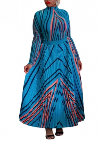(Blue)2022 Styles Women Sexy Spring&Winter TikTok&Instagram Styles Vintage Hem Maxi Dress