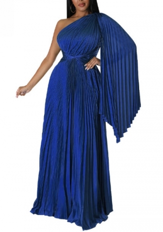 (Blue)2022 Styles Women Sexy Spring&Winter TikTok&Instagram Styles Single Shoulder Loose Maxi Dress