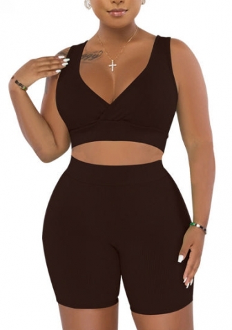 (Coffee)2022 Styles Women Sexy Spring&Winter TikTok&Instagram Styles Short Two Piece Suit