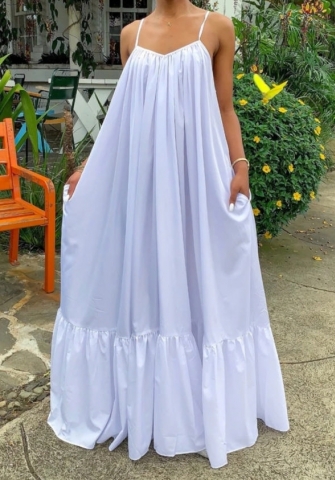 (Plus Size)(Real Image)2022 Styles Women Sexy Spring&Winter TikTok&Instagram Styles Strap Loose Maxi Dress