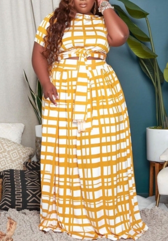 (Plus Size)(Real Image)2022 Styles Women Sexy Spring&Winter TikTok&Instagram Styles Print Maxi Dress