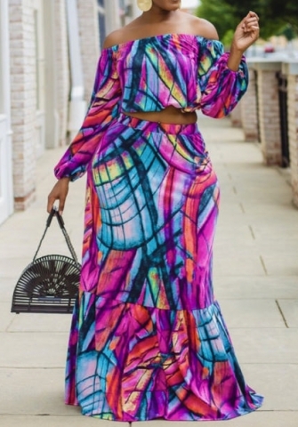 (Plus Size)(Real Image)2022 Styles Women Sexy Spring&Winter TikTok&Instagram Styles Print Maxi Dress