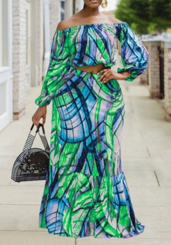 (Plus Size)(Real Image)2022 Styles Women Sexy Spring&Winter TikTok&Instagram Styles Print Maxi Dress