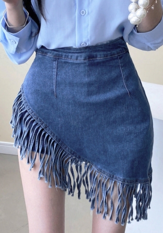 2022 Styles Women Sexy Spring&Winter TikTok&Instagram Styles Irregular Tassel Skirts