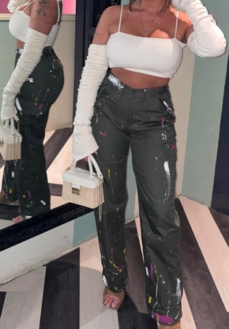 (Real Image)2022 Styles Women Sexy Spring&Winter TikTok&Instagram Styles Green Casual Long Pants