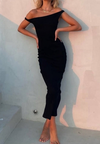 (Black)2023 Styles Women Sexy&Fashion Spring&Summer TikTok&Instagram Styles Backless Off Shouder Maxi Dress