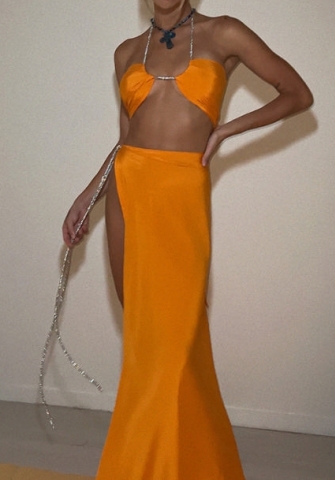 (Pre-Sale)(Real Image)2023 Styles Women Sexy&Fashion Spring&Summer TikTok&Instagram Styles Halter Maxi Dress