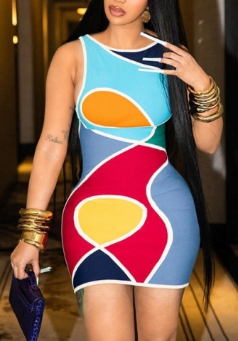 (Real Image)2023 Styles Women Sexy&Fashion Spring&Summer TikTok&Instagram Styles Contrast Color Summer Mini Dress