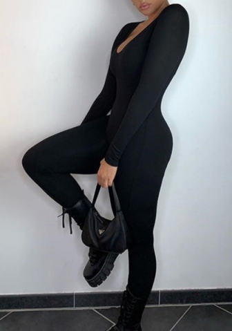 (Black)2023 Styles Women Sexy&Fashion Spring&Summer TikTok&Instagram Styles Solid Color Jumpsuit